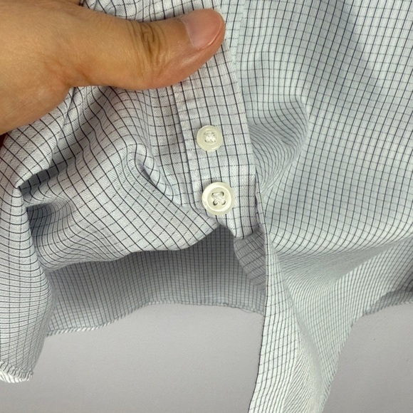 Grafton 100% Cotton Men's Gray Patterned Dress Shirt Size 16.5 - Picture 9 of 10